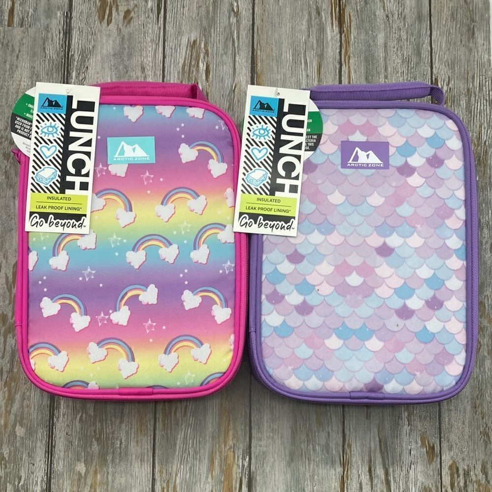 Girls Arctic Zone Upright Lunch Box with Thermal Insulation 2-Pack